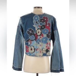 Blanche St. Paris Floral Embroidered Denim Jacket